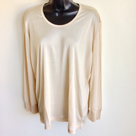 WinterSilks Tops - Winter Silks Plus Size 1X Cream Top 100% Silk